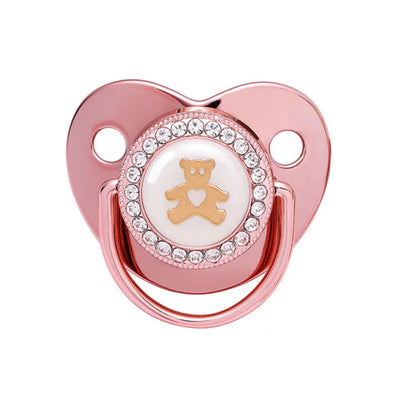 Luxury Rhinestone Baby Pacifier Crown Dummy