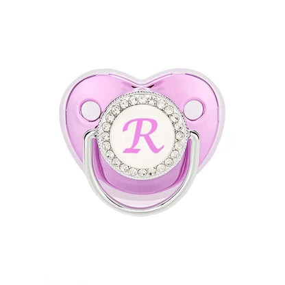 Metallic Purple Pacifier With Cover BPA Free Silicone Dummy