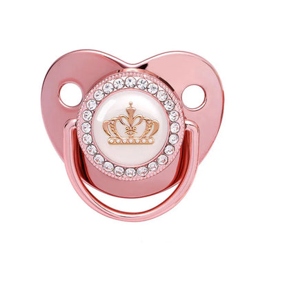 Luxury Rhinestone Baby Pacifier Crown Dummy