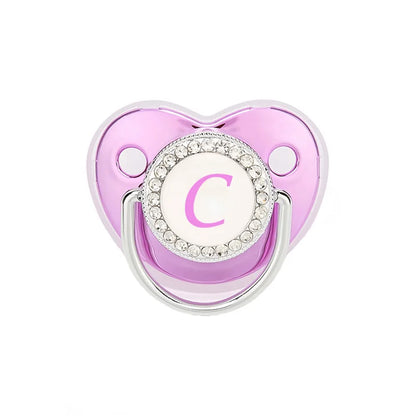 Metallic Purple Pacifier With Cover BPA Free Silicone Dummy