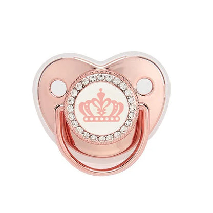 Luxury Rhinestone Baby Pacifier Crown Dummy