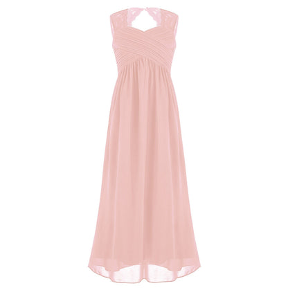 Girls Floaty Chiffon Maxi Dress (Age 4-14 Years) Pink