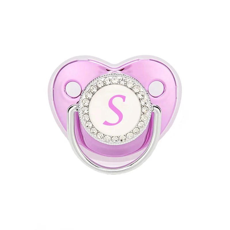 Metallic Purple Pacifier With Cover BPA Free Silicone Dummy
