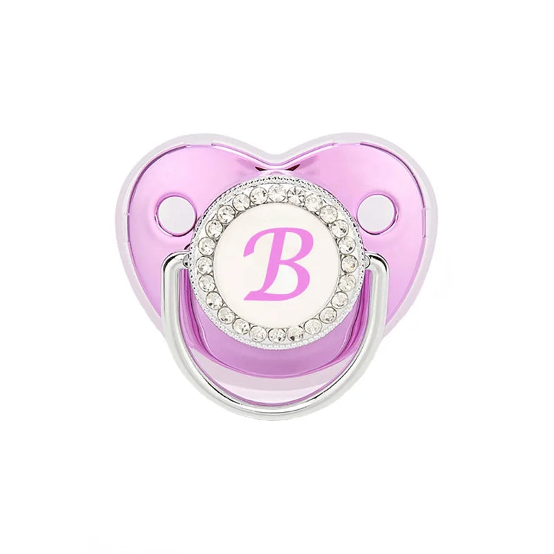 Metallic Purple Pacifier With Cover BPA Free Silicone Dummy