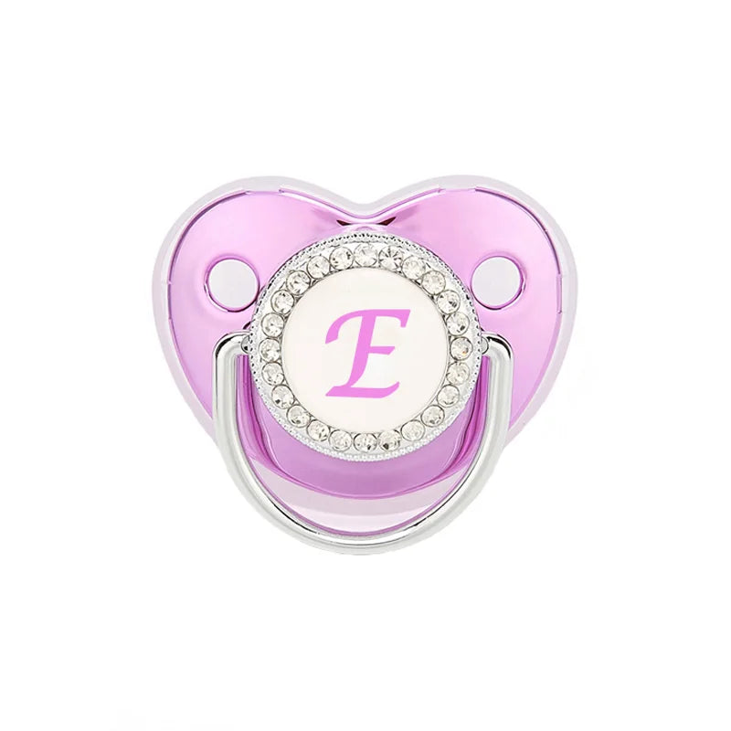 Metallic Purple Pacifier With Cover BPA Free Silicone Dummy