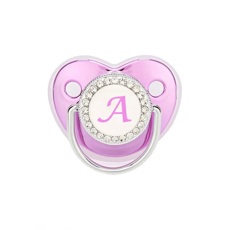 Metallic Purple Pacifier With Cover BPA Free Silicone Dummy
