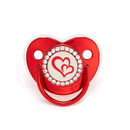 Luxury Rhinestone Baby Pacifier Crown Dummy