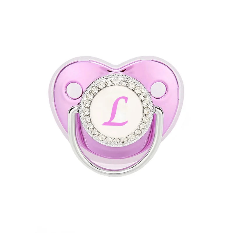 Metallic Purple Pacifier With Cover BPA Free Silicone Dummy