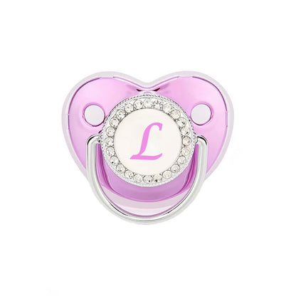 Metallic Purple Pacifier With Cover BPA Free Silicone Dummy