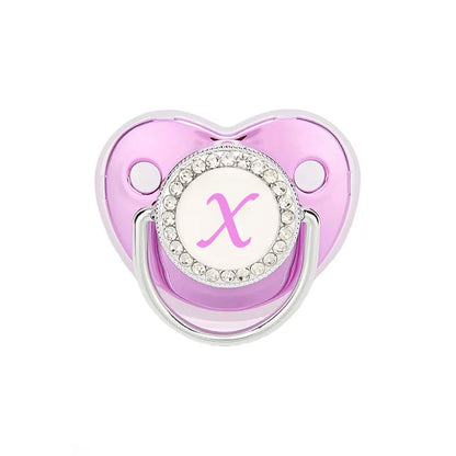 Metallic Purple Pacifier With Cover BPA Free Silicone Dummy