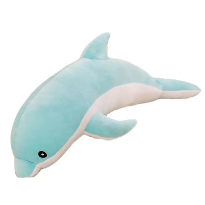 Plush Soft Pink/Blue Dolphin Stuffed Toy - 30cm