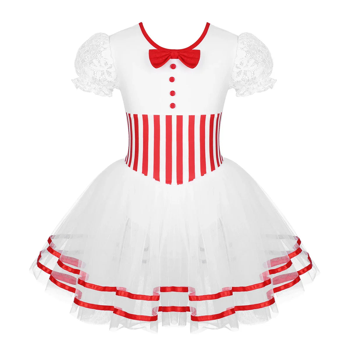Girls Ballerina Fairy Prom Leotard Dress (Age 4-14 YRS)