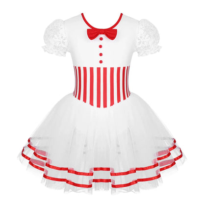 Girls Ballerina Fairy Prom Leotard Dress (Age 4-14 YRS)