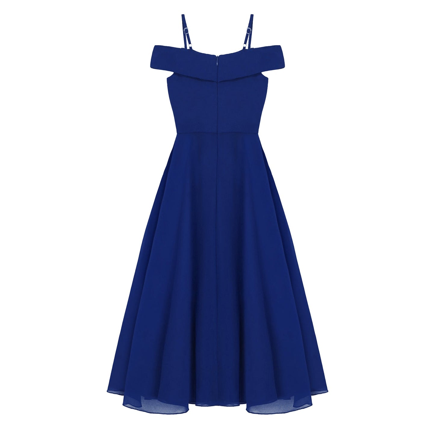 Girls Chiffon Off-the-Shoulder Adjustable A-Line Dress (Age 4-16 YRS)