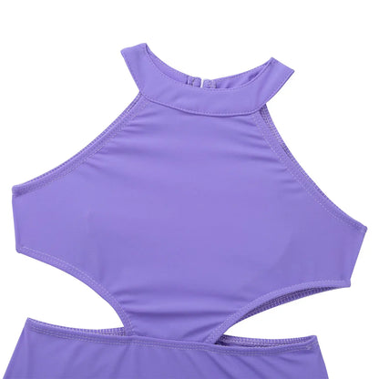 Girls Ballet Dance Halter Leotard (Age 5-12YRS)