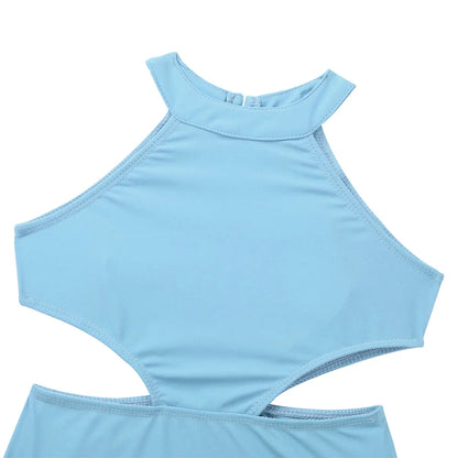 Girls Ballet Dance Halter Leotard (Age 5-12YRS)