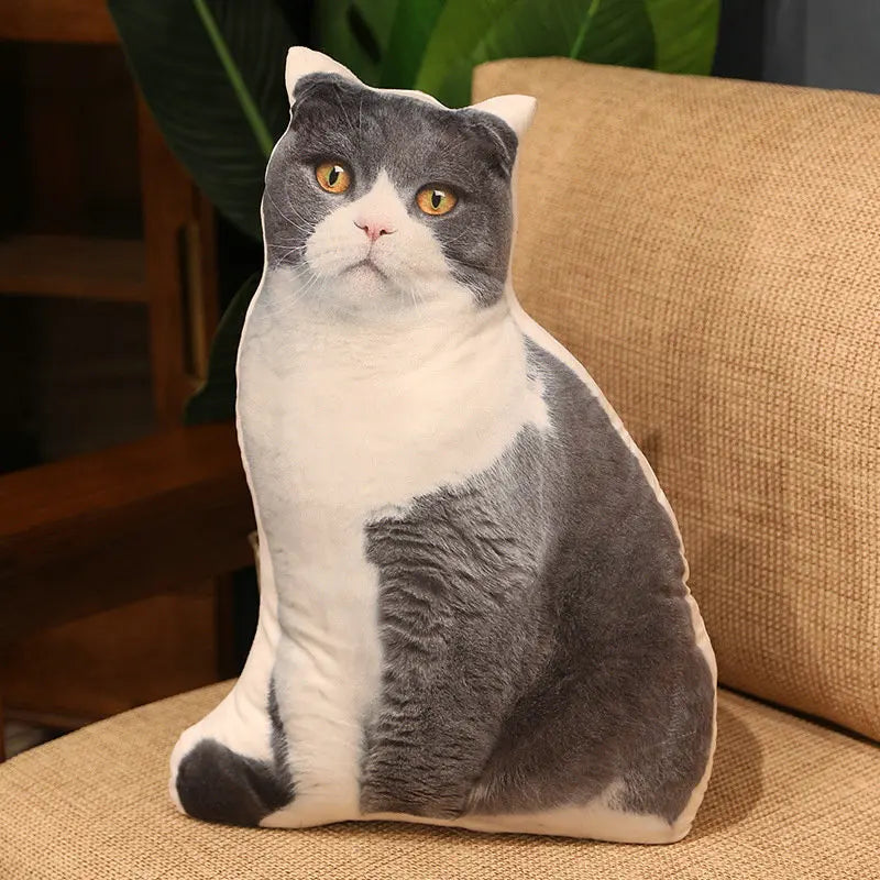 Plush Decorative Pillow British Shorthair Cat Stuffed Toy - 50CM