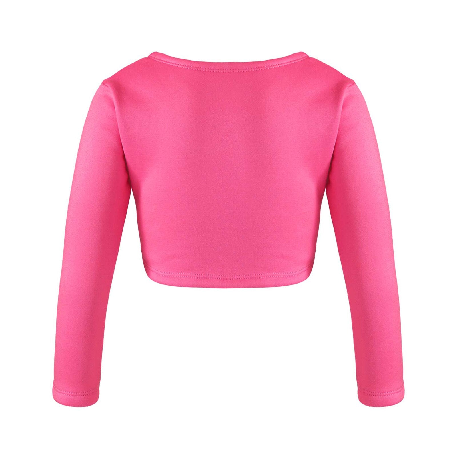 Girls Long Sleeve Wrap Crop Top (Age 5-16YRS)