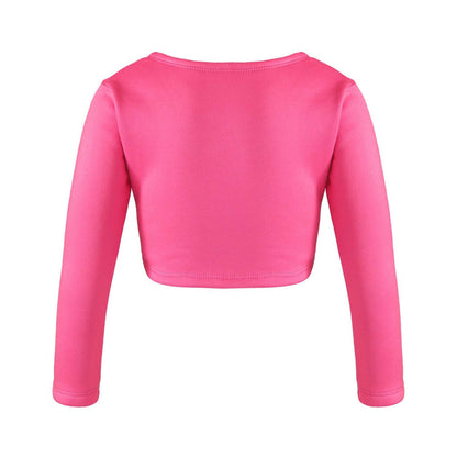 Girls Long Sleeve Wrap Crop Top (Age 5-16YRS)