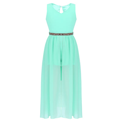 Girls Playsuit Floaty Dress (Age 4-16 Years)