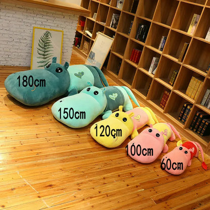 Plush Huge Cute Hippo Stuffed Pillow Toy - 60-150cm