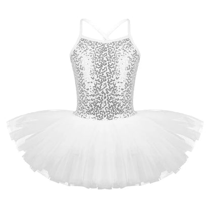 Girls Sequin Ballet Tutu Ballet Dance Costume (Age 3-8YRS)