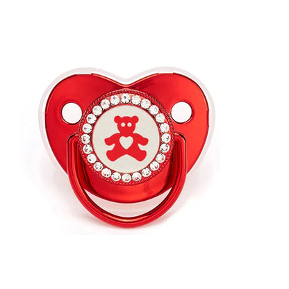 Luxury Rhinestone Baby Pacifier Crown Dummy