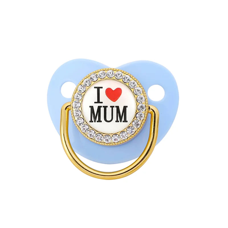 Newborn Pacifier Silicone BPA Free Blue Mum