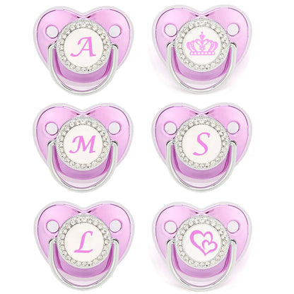 Metallic Purple Pacifier With Cover BPA Free Silicone Dummy