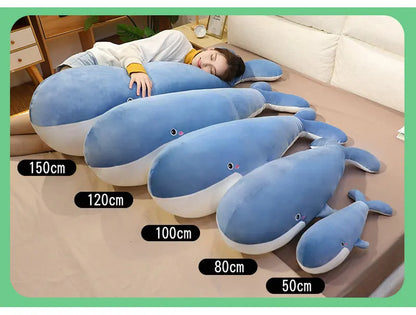 Large Plush Whale Pillow Stuffed Toy - 120cm