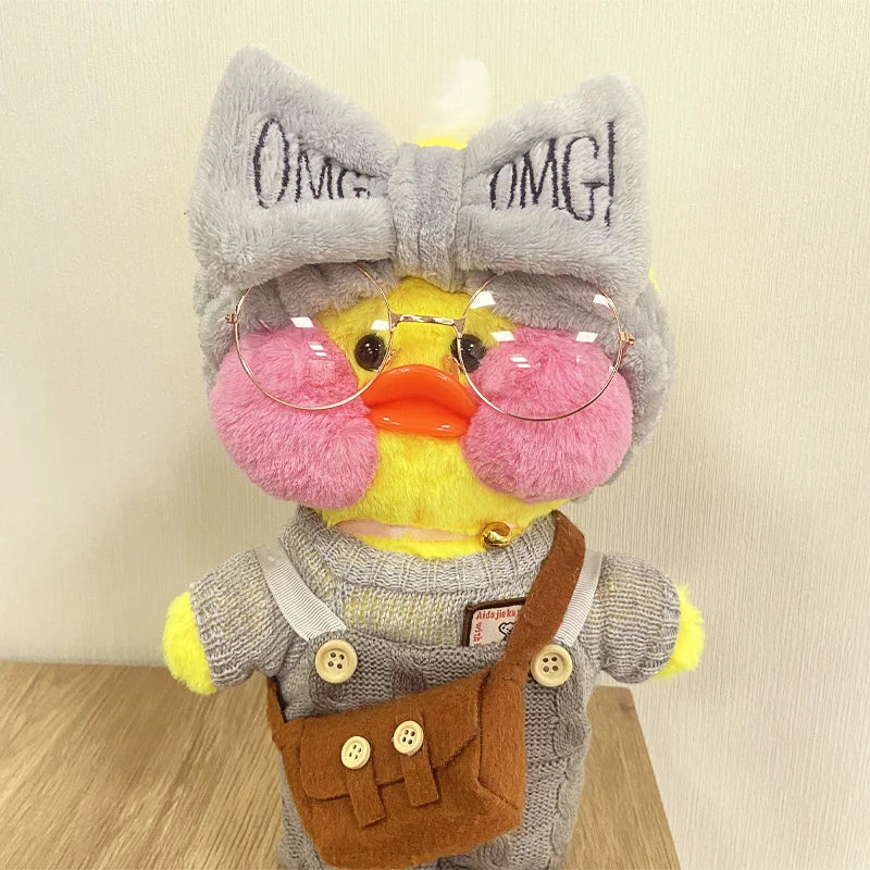 Lalafanfan Yellow Café Duck Plush – 30cm Kawaii Soothing Toy
