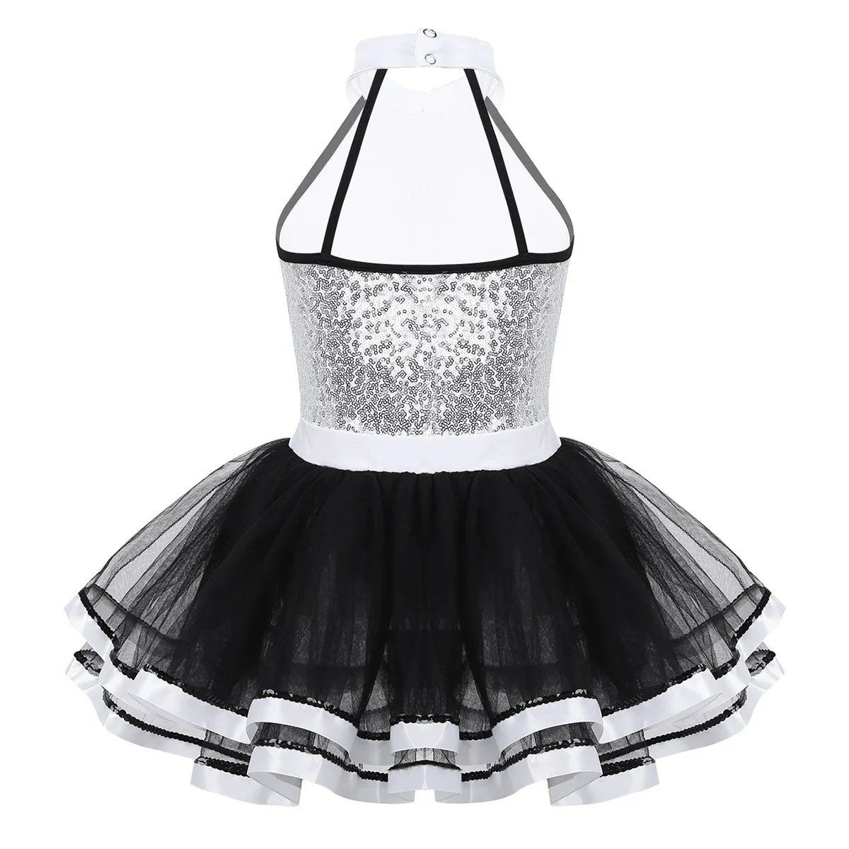 Girls Dance Sleeveless Sequin Leotard Dress (Age 4-14 YRS)
