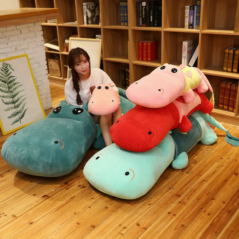 Plush Huge Cute Hippo Stuffed Pillow Toy - 60-150cm