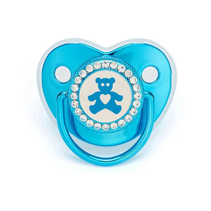 Luxury Rhinestone Baby Pacifier Crown Dummy