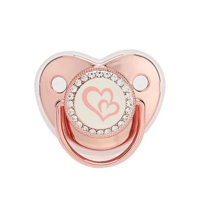 Luxury Rhinestone Baby Pacifier Crown Dummy