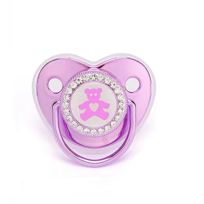 Luxury Rhinestone Baby Pacifier Crown Dummy