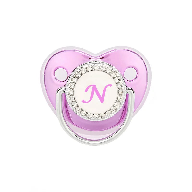 Metallic Purple Pacifier With Cover BPA Free Silicone Dummy