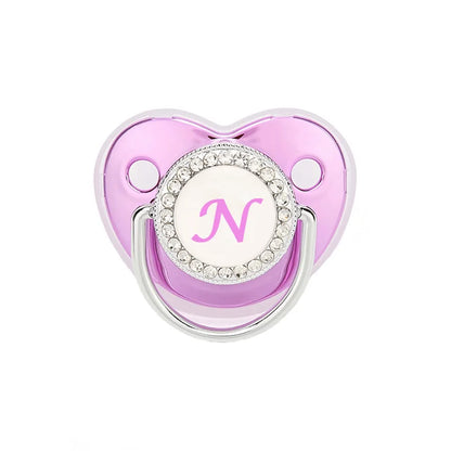Metallic Purple Pacifier With Cover BPA Free Silicone Dummy