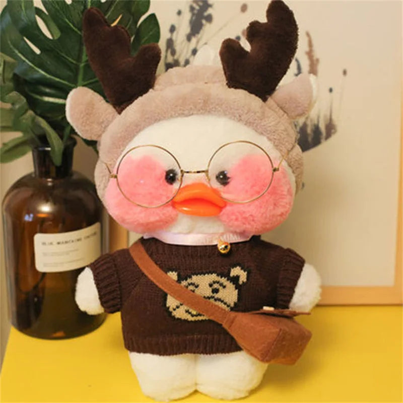 Lalafanfan Yellow Café Duck Plush – 30cm Kawaii Soothing Toy
