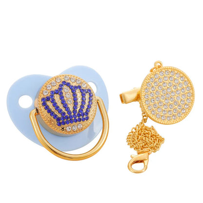 Baby Rhinestone Bling Pacifier Dummy Clip