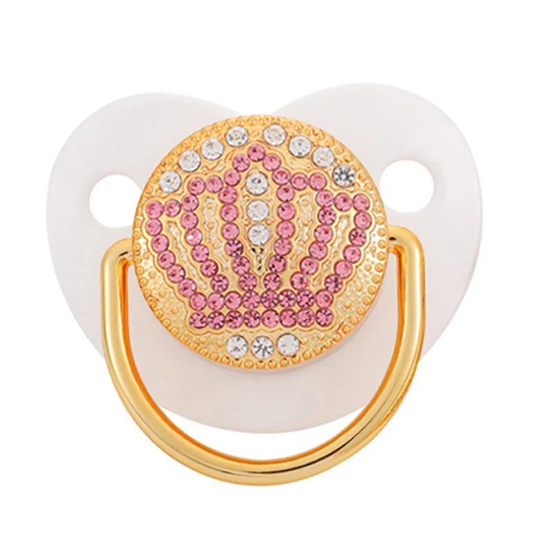Baby Rhinestone Bling Pacifier Dummy Clip