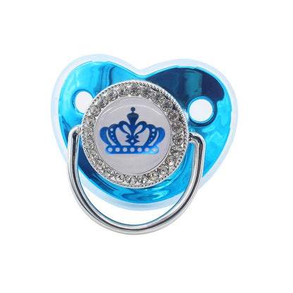 Luxury Rhinestone Baby Pacifier Crown Dummy