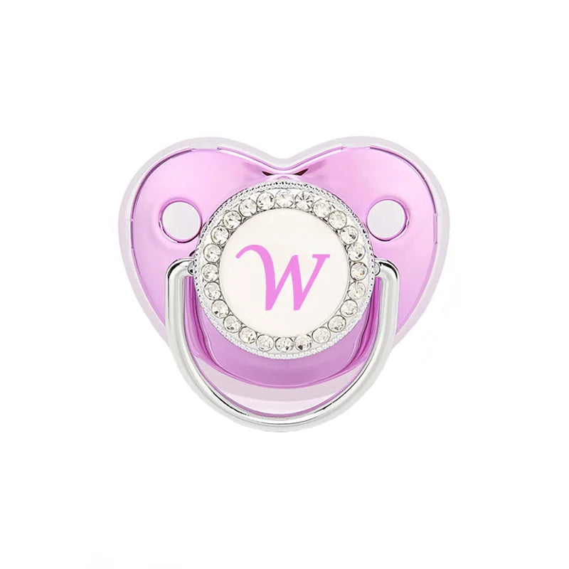 Metallic Purple Pacifier With Cover BPA Free Silicone Dummy