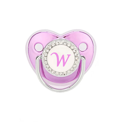Metallic Purple Pacifier With Cover BPA Free Silicone Dummy