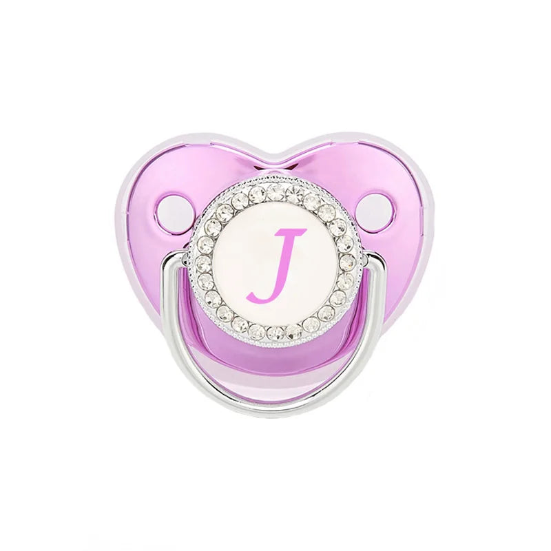 Metallic Purple Pacifier With Cover BPA Free Silicone Dummy