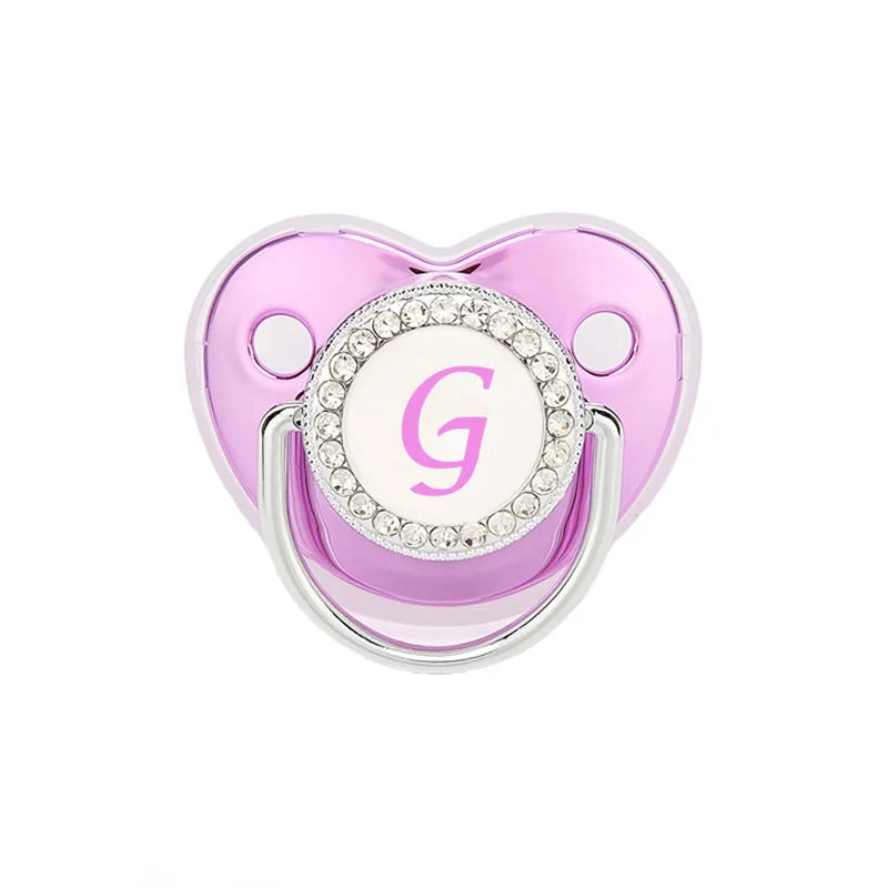 Metallic Purple Pacifier With Cover BPA Free Silicone Dummy