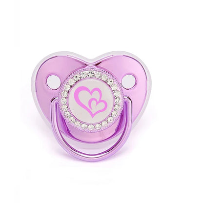 Luxury Rhinestone Baby Pacifier Crown Dummy