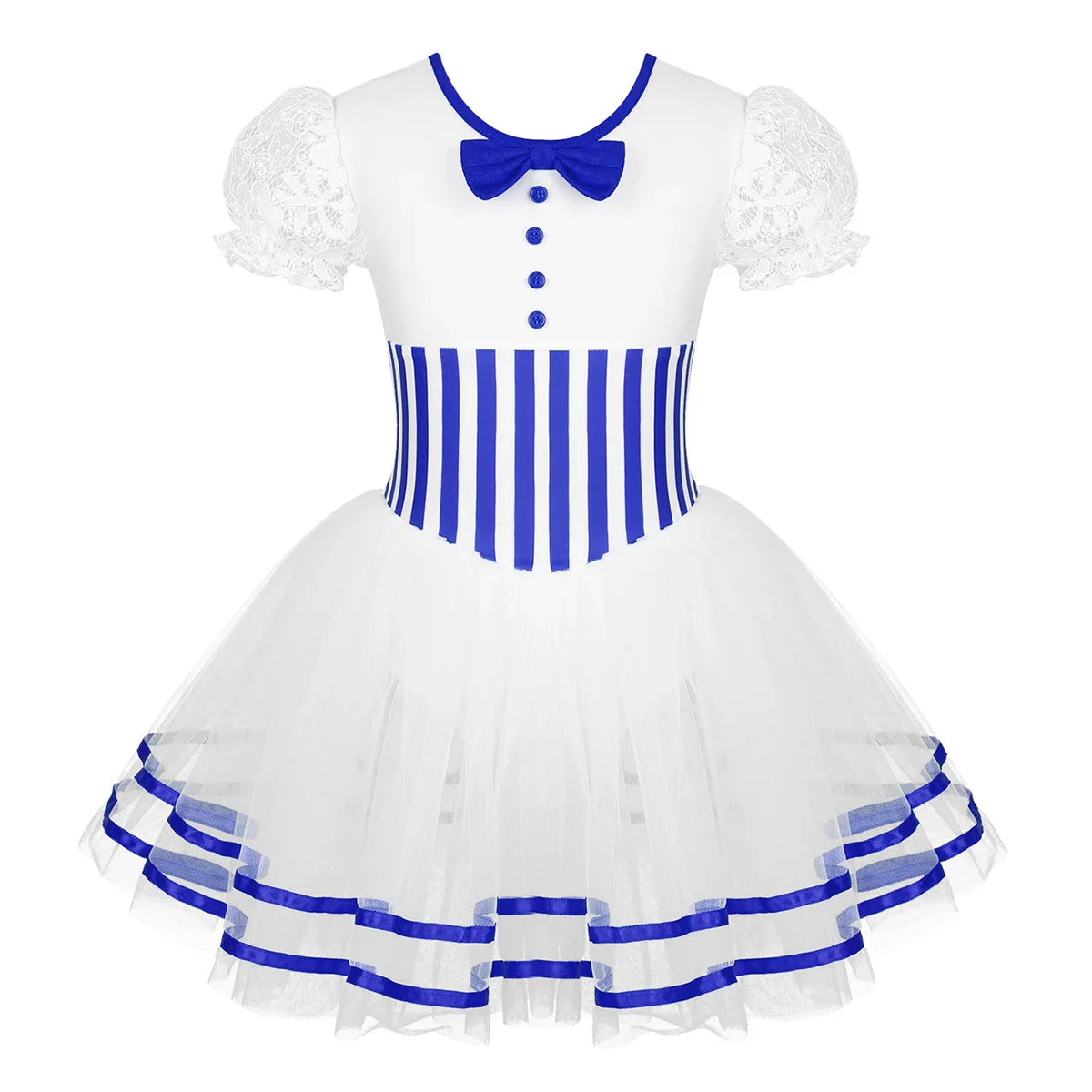 Girls Ballerina Fairy Prom Leotard Dress (Age 4-14 YRS)