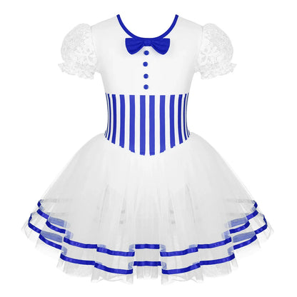 Girls Ballerina Fairy Prom Leotard Dress (Age 4-14 YRS)