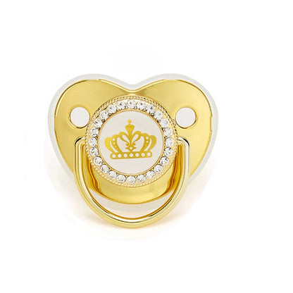 Luxury Rhinestone Baby Pacifier Crown Dummy